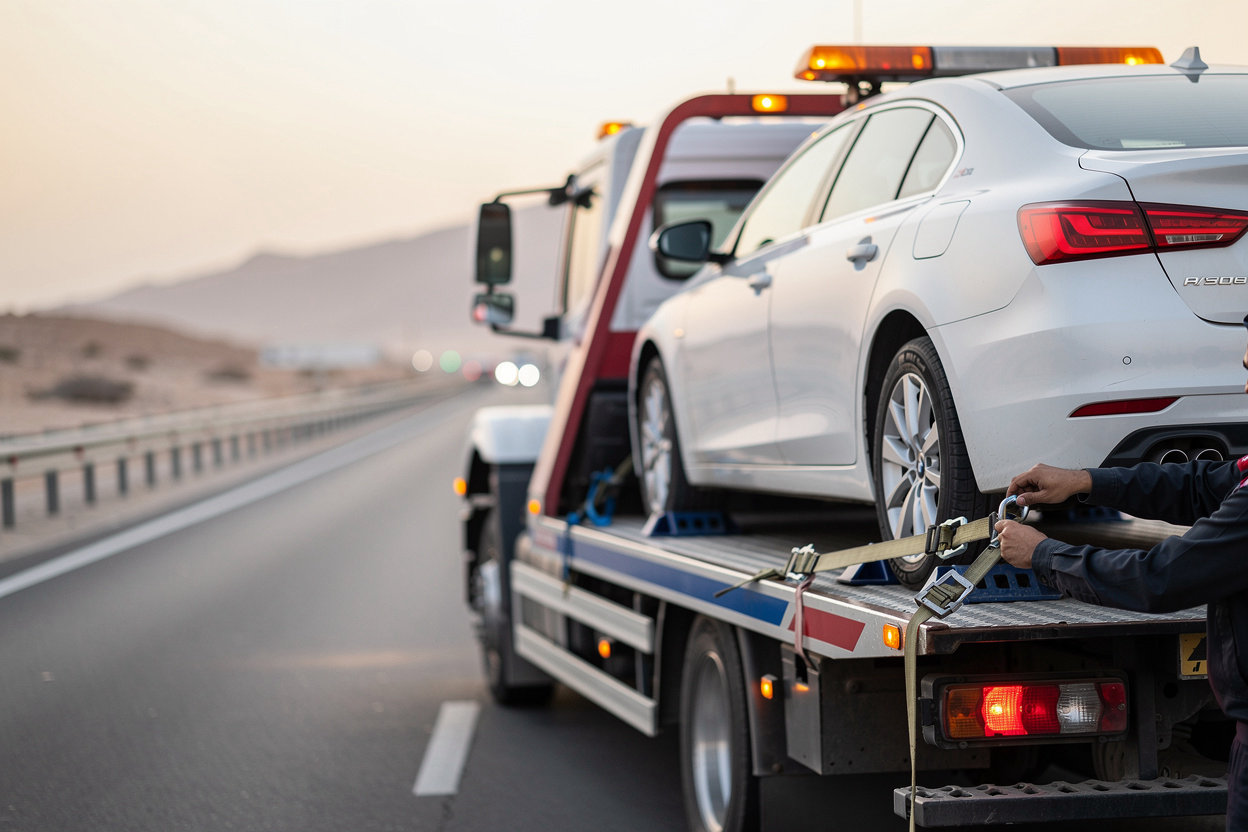 oman recovery professional towing team with safe vehicle handling and flatbed recovery equipment in Sohar, Liwa, Shinas